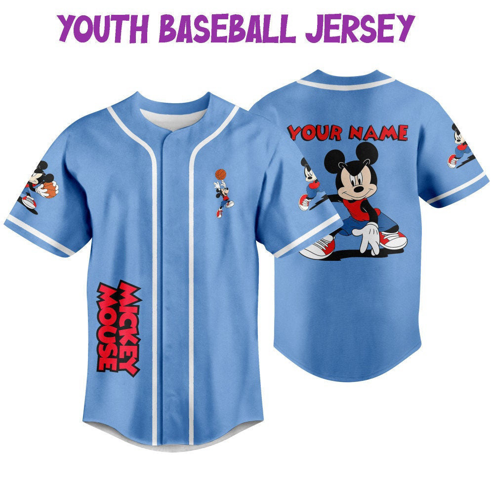 Vintage Disney Mickey Mouse Basketball Jersey - Perfect Gift for Disney Fans! - Bafud