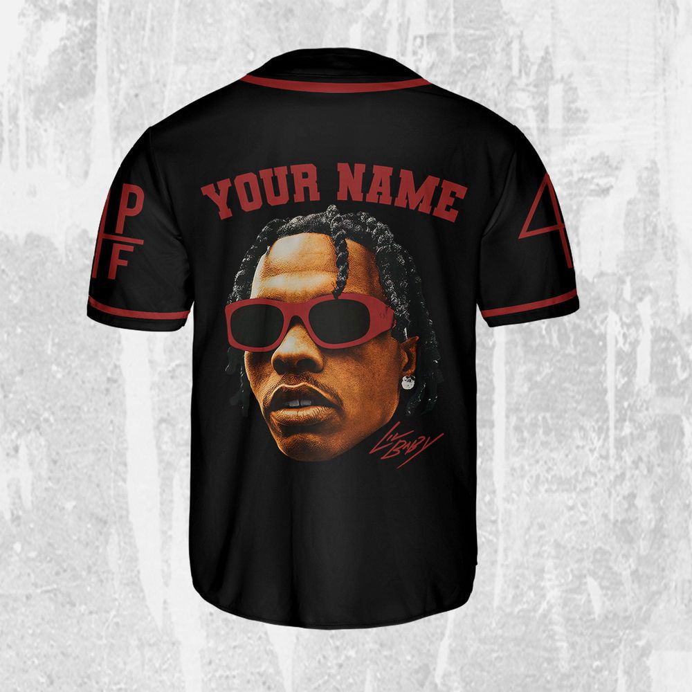 Personalize Vintage Lil Baby Style Black And Red Jersey, Lil Baby Baseball Jersey - lylyprint.com