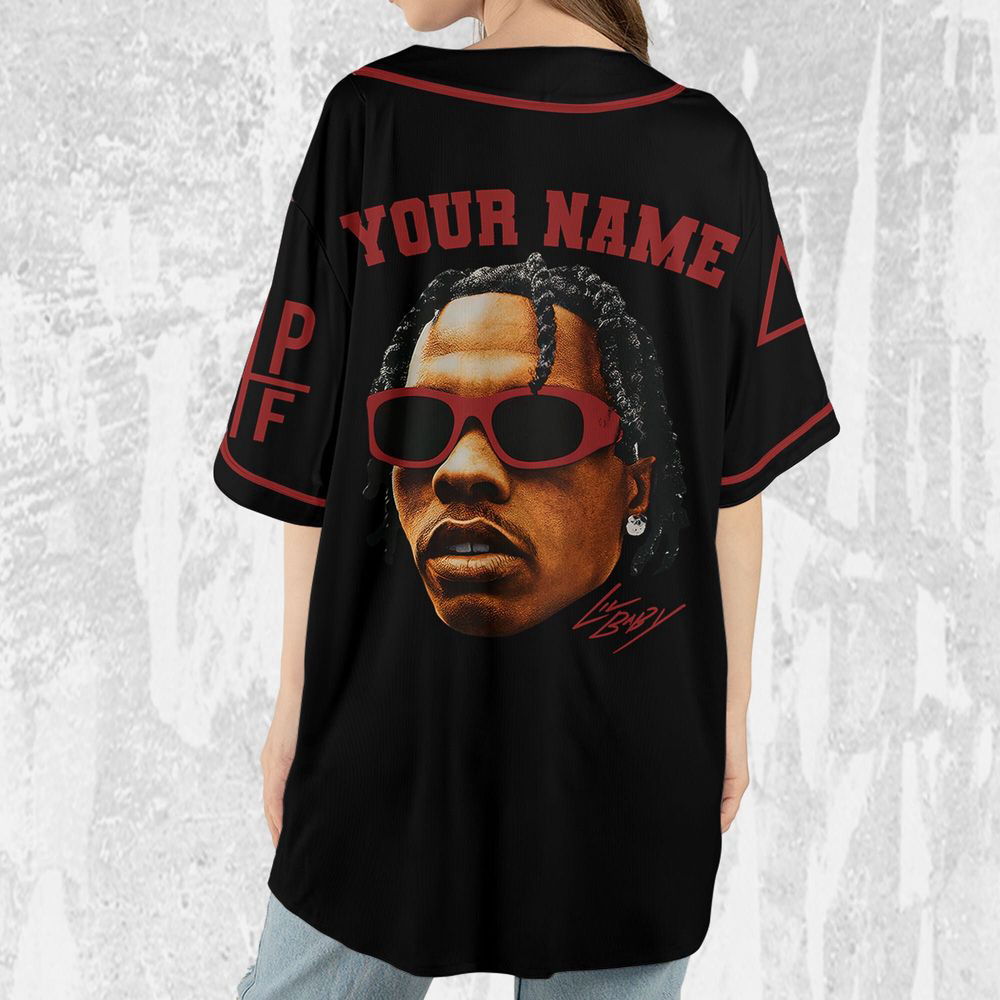 Personalize Vintage Lil Baby Style Black And Red Jersey, Lil Baby Baseball Jersey - lylyprint.com