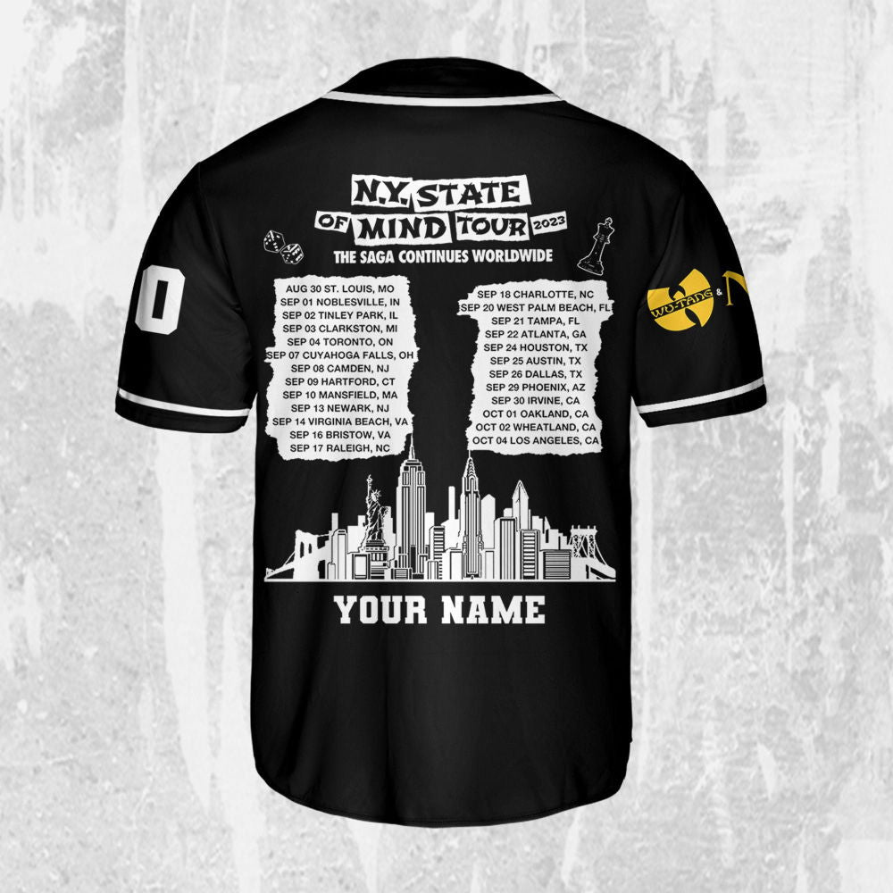 Personalize Wu-Tang Clan & Nas NY State Of Mind Tour Jersey, Tang Baseball Jersey, Tang Shirt, The Wu Jersey Shirt, Rock And Roll Jersey - Aopprinter
