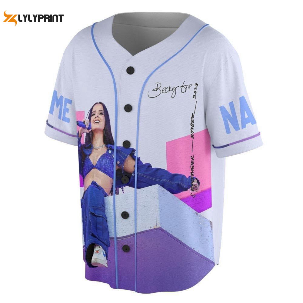 Personalized Becky G Baseball Jersey, Mi Casa Tu US Tour 2023 3D Shirt - lylyprint.com
