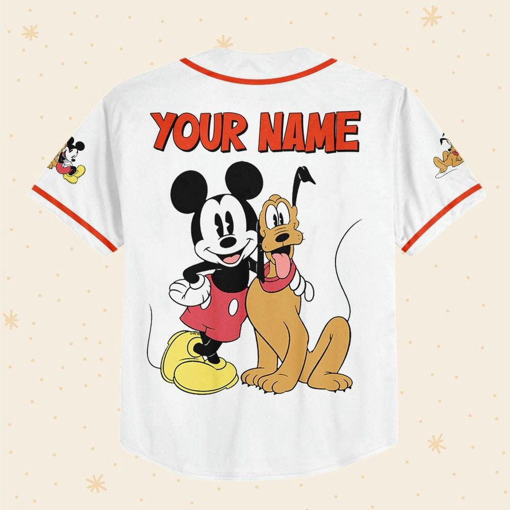 Personalized Disney Mikey Pluto Vintage Baseball Jersey - lylyprint.com