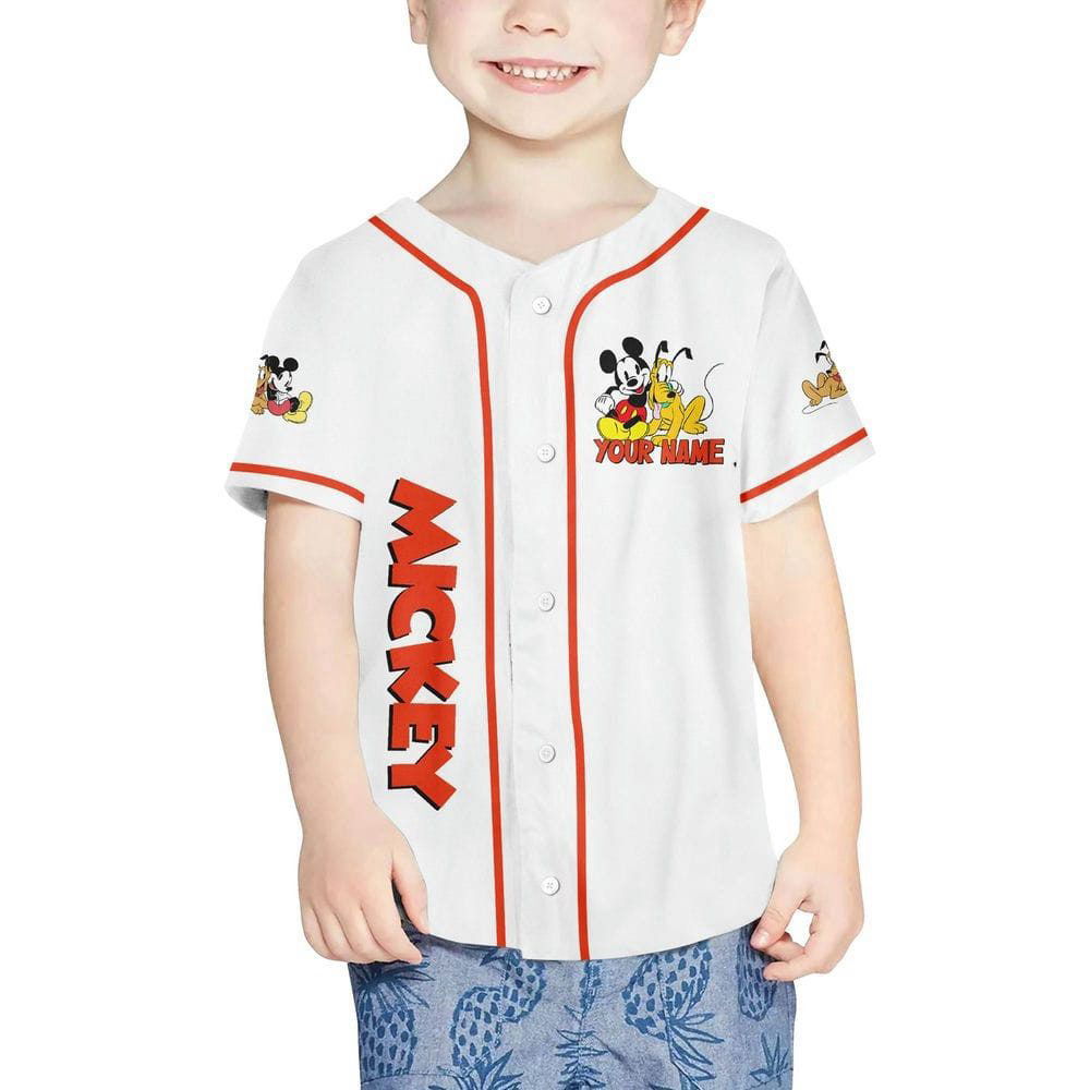 Personalized Disney Mikey Pluto Vintage Baseball Jersey - lylyprint.com