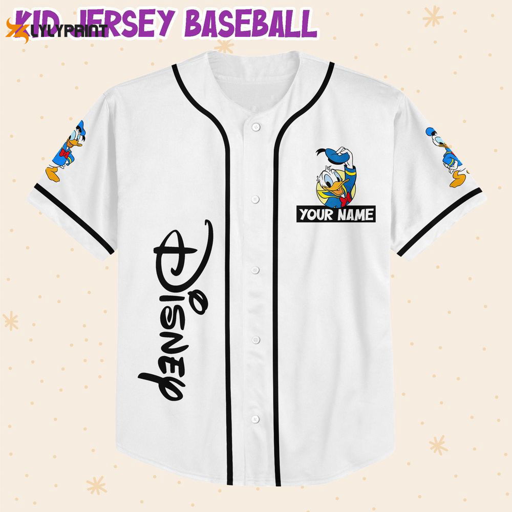Personalized Disneyland Donald Duck Vintage Disney Characters Baseball Jersey - lylyprint.com