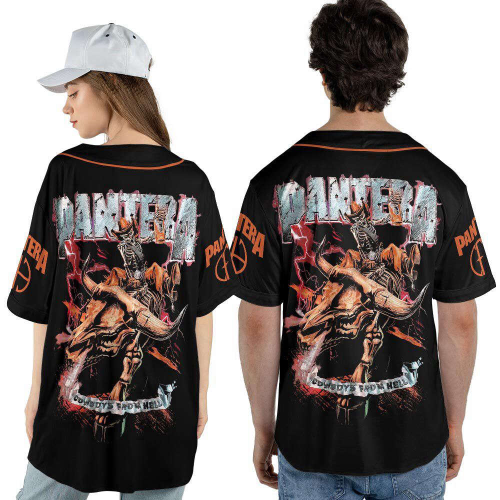 Personalized Mayhem Skull Tour 2023 Cowboy From The Hell Baseball Jersey For Men Women - lylyprint.com