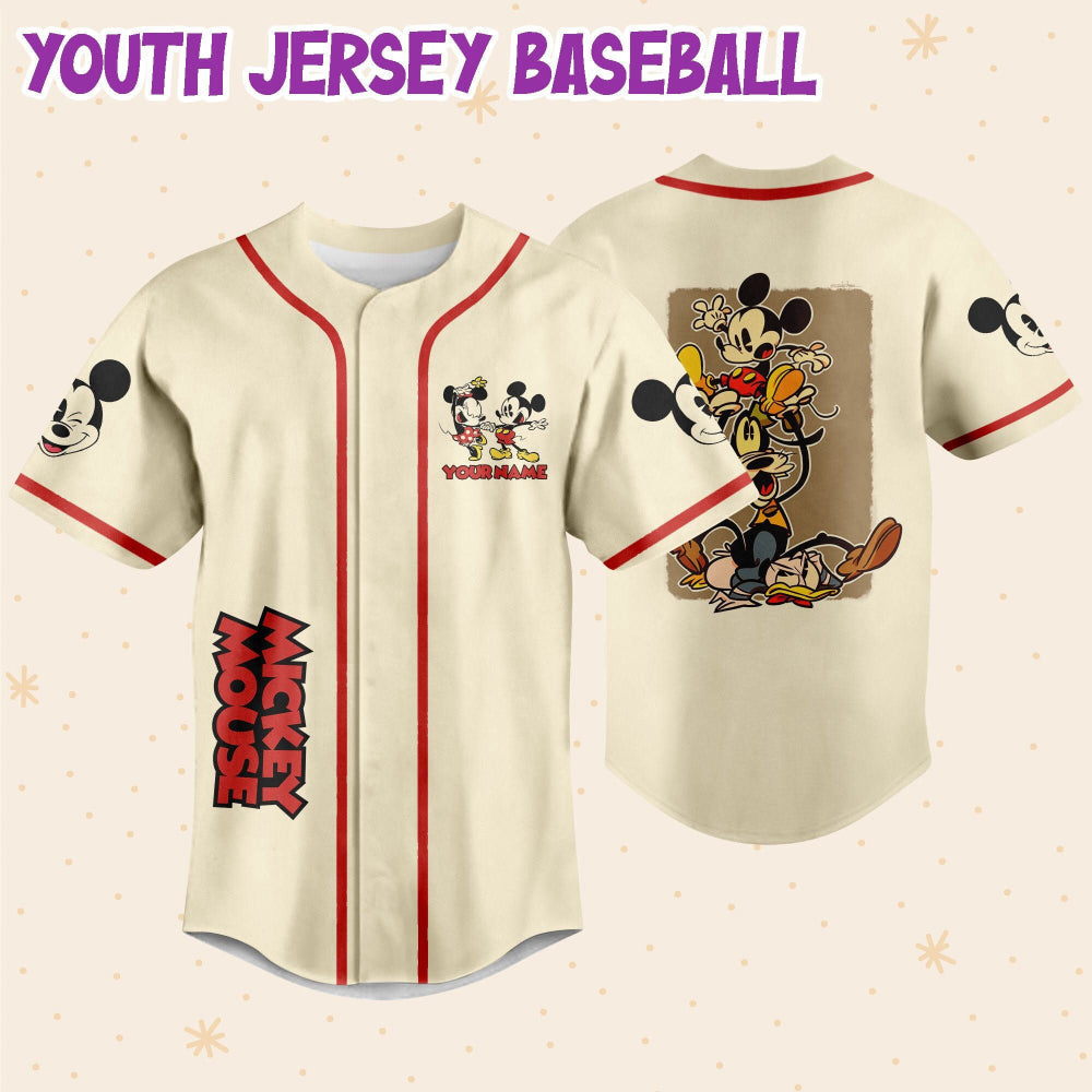 Custom Mickey Baseball Jersey: Classic Design for a Personalized Sports Statement - Bafud