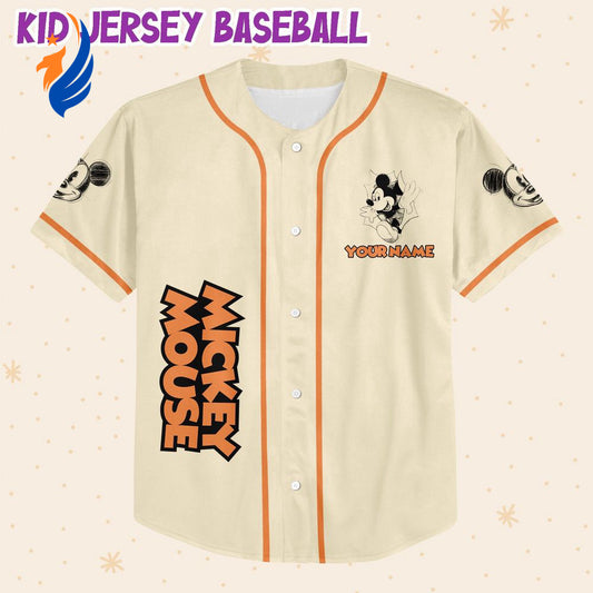 Get Custom Mickey Classic Sketch Baseball Jersey – Personalized for the Ultimate Fan Experience! - Bafud