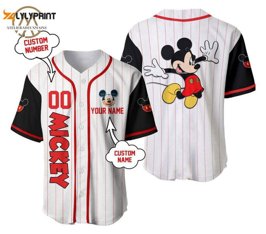 Personalized Mickey Mouse Baseball Jersey, Disney Shirt, Magic Kingdom Baseball Jersey - lylyprint.com