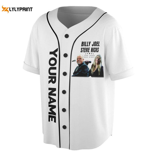 Personalized Stevie Nick Two Icons One Night Tour Music Baseball Jersey For Men Women - lylyprint.com