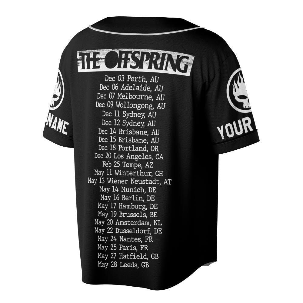 Personalized The Offspring Tour Music Baseball Jersey For Men Women - lylyprint.com