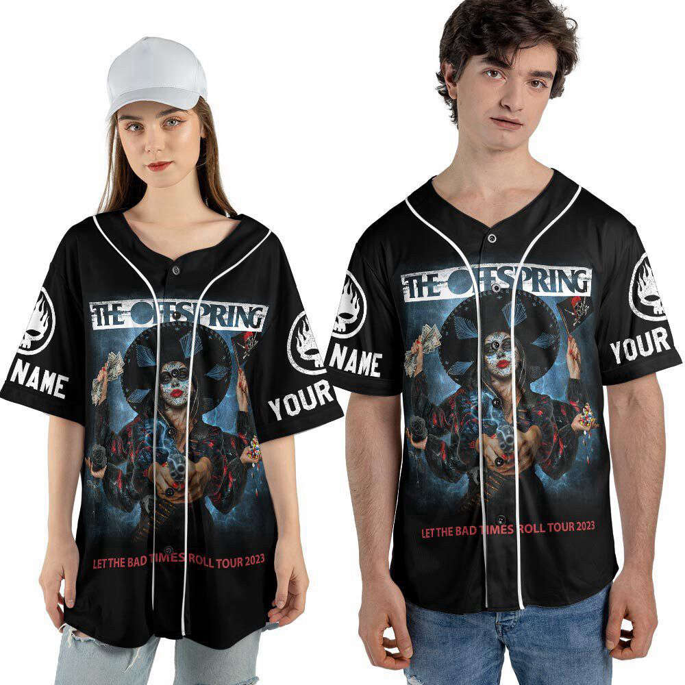 Personalized The Offspring Tour Music Baseball Jersey For Men Women - lylyprint.com