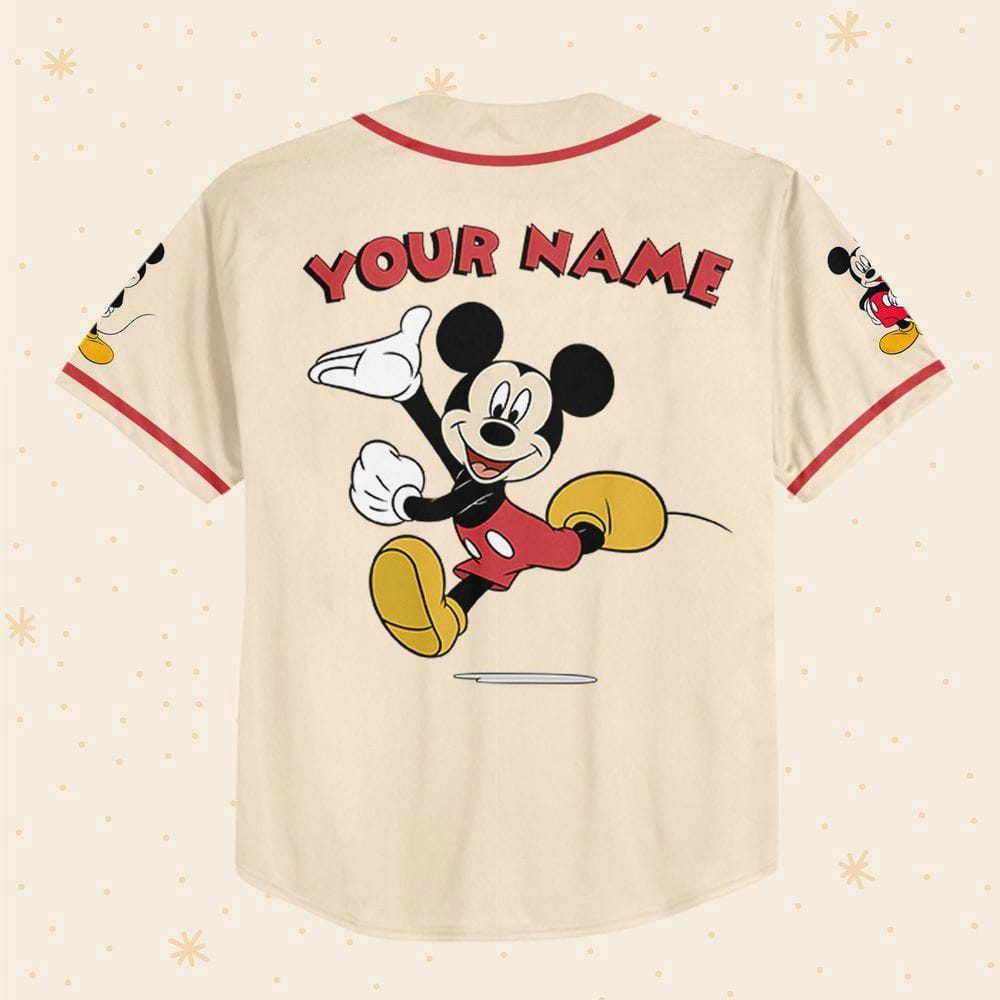 Personalized Vintage Disney Mickey Happy Life Baseball Jersey - lylyprint.com