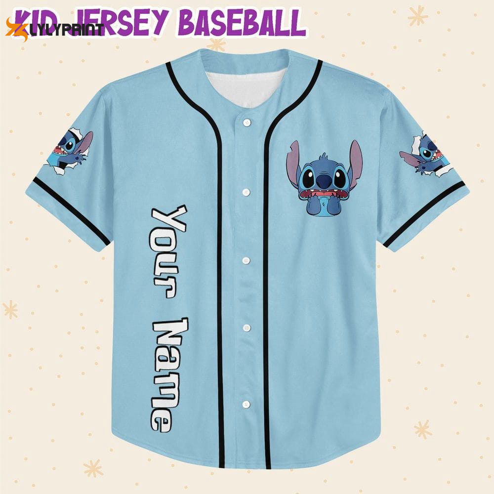 Personalized Vintage Disney Stitch Funny Emotion Baseball Jersey - lylyprint.com