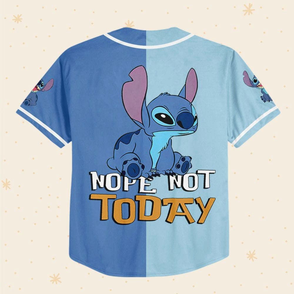 Personalized Vintage Disney Stitch Nope Not Today Baseball Jersey - lylyprint.com