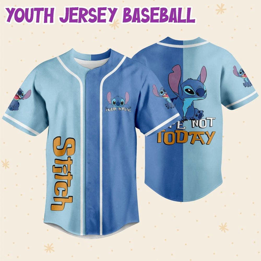Personalized Vintage Disney Stitch Nope Not Today Baseball Jersey - lylyprint.com