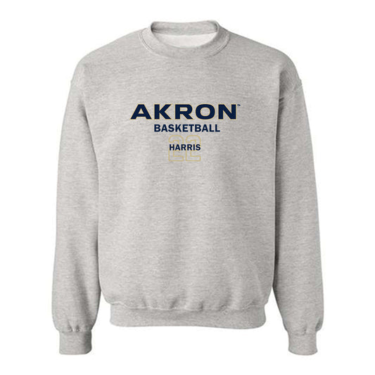Akron - NCAA Men's Basketball : Josiah Harris - Classic Fashion Shersey Crewneck Sweatshirt Style001