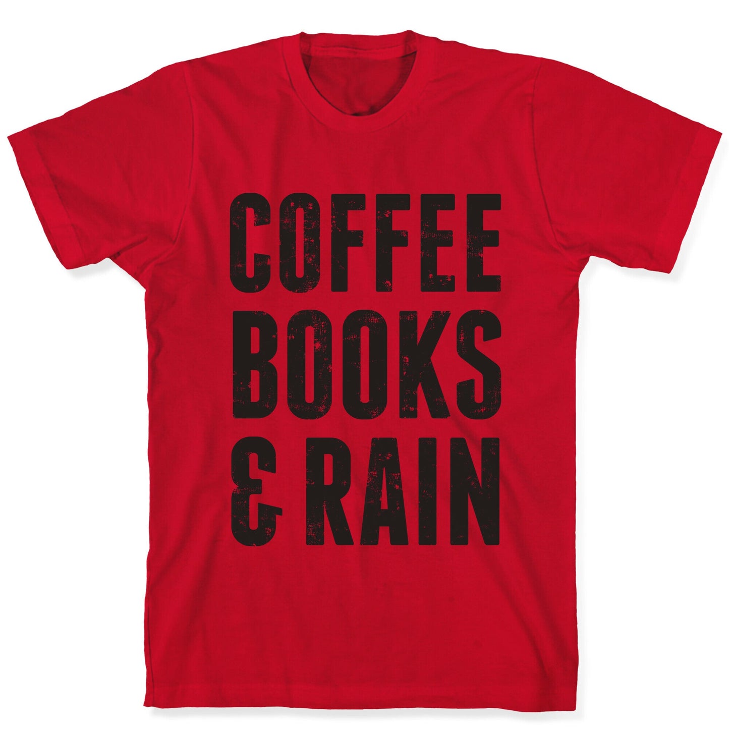 Coffee Books & Rain (Vintage) T-Shirt