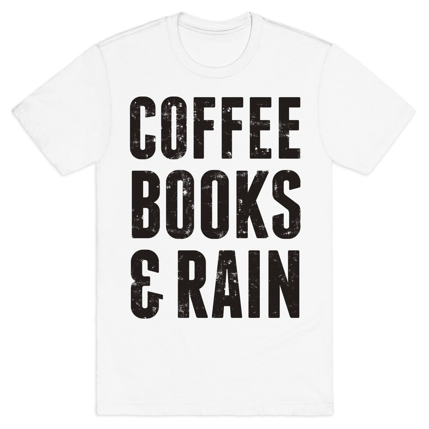 Coffee Books & Rain (Vintage) T-Shirt
