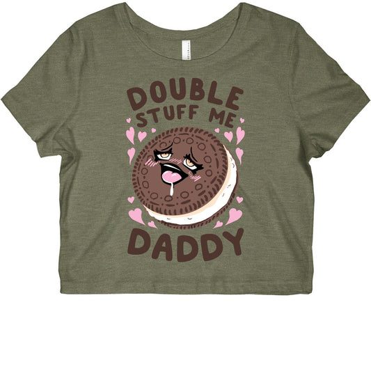 Double Stuff Me Daddy Graphic Baby Tee Style001
