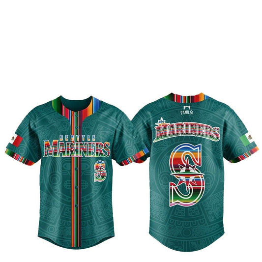 2025 Seattle Mariners Mexican Heritage Night Baseball Jersey Combo - Grishko.com