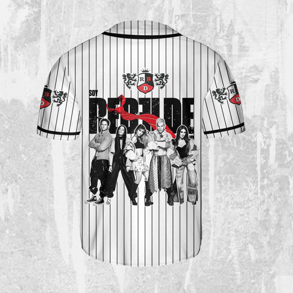 RBD Rebelde Tour 2023 Jersey - Personalize Black and White Color Shirt with RBD Logo - Aopprinter