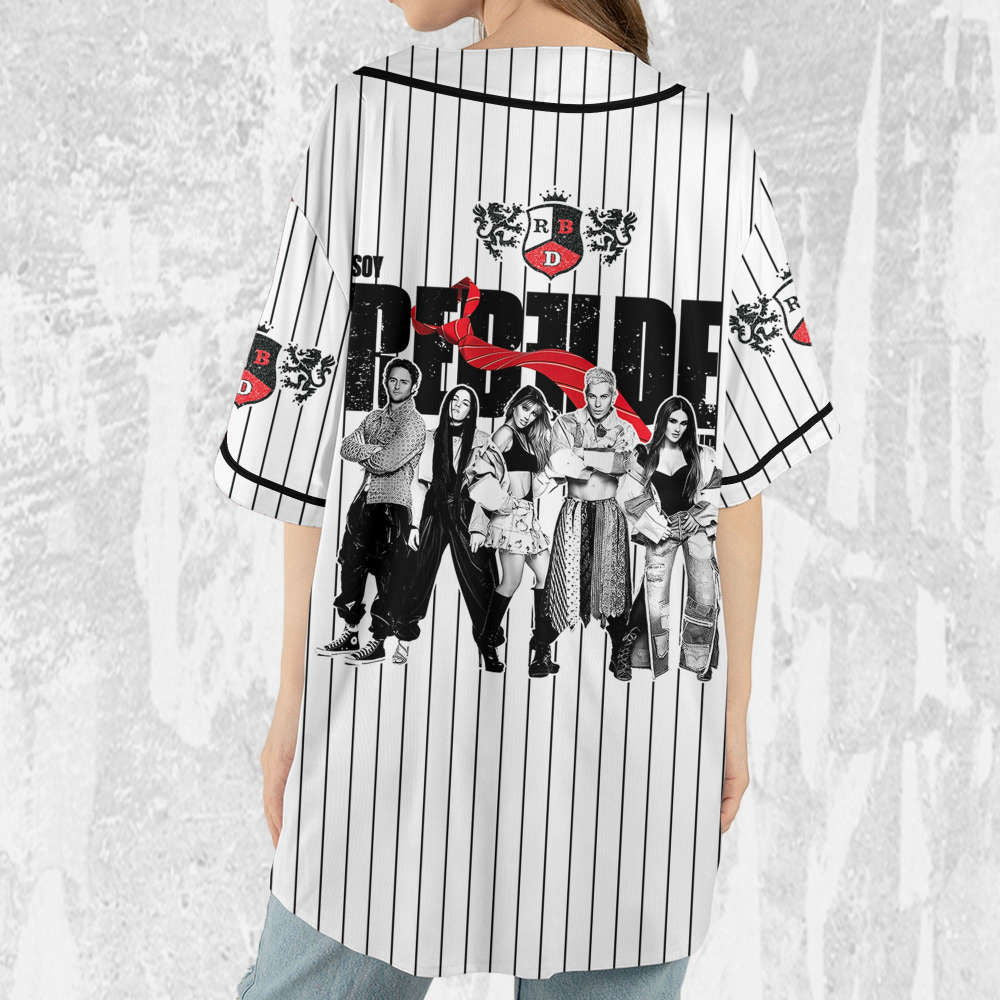 RBD Rebelde Tour 2023 Jersey - Personalize Black and White Color Shirt with RBD Logo - Aopprinter