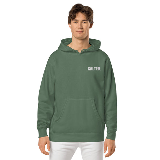 Salted Logo Unisex pigment-dyed hoodie