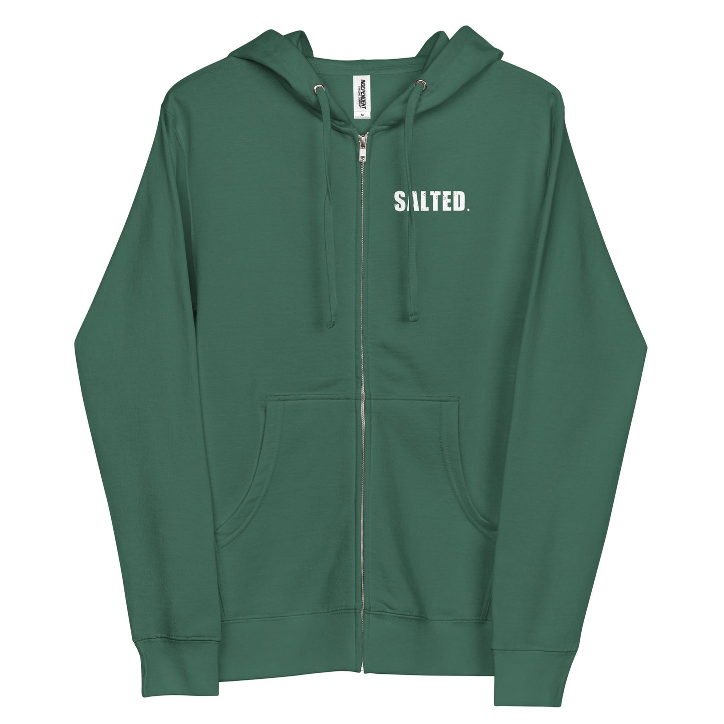 Salted Unisex fleece zip up hoodie Style001
