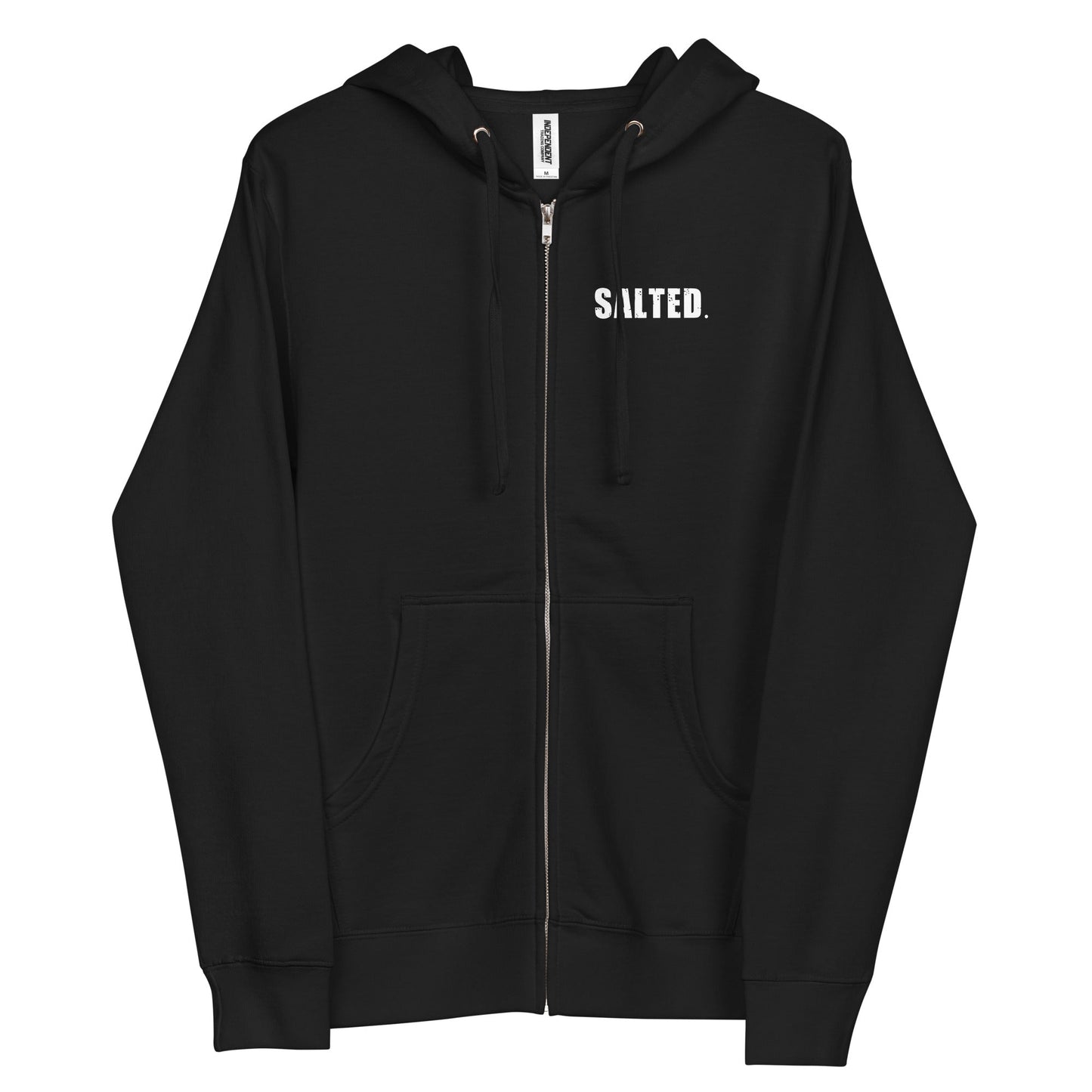 Salted Unisex fleece zip up hoodie Style001