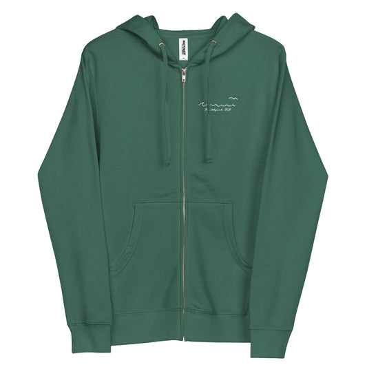 Salted Unisex fleece zip up hoodie