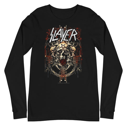 Slayer - Triple Skull Long Sleeve T-Shirt