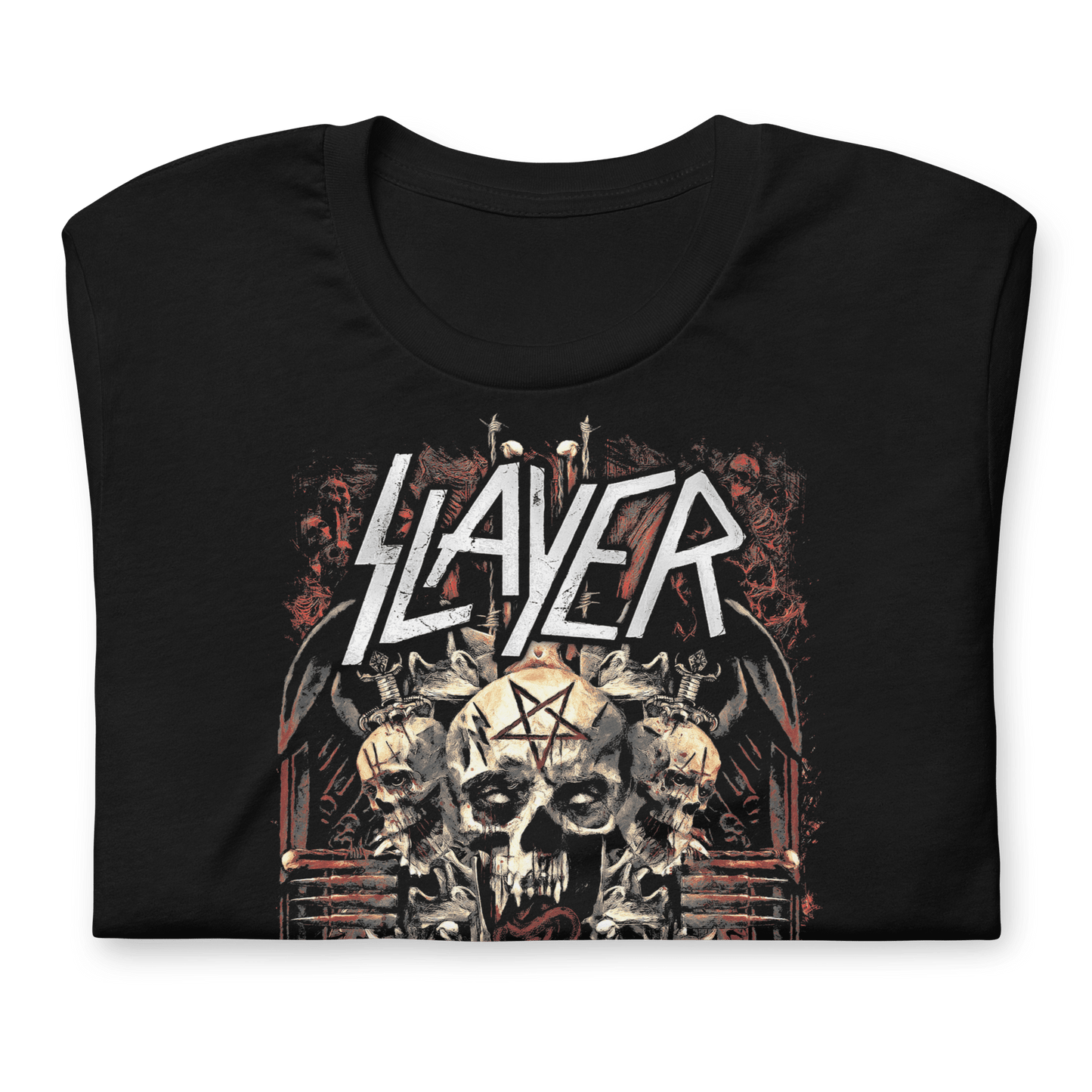 Slayer - Three Skulls Jumbo Print T-Shirt
