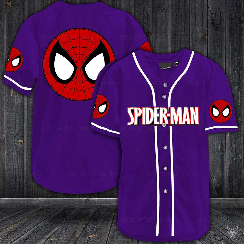 Spiderman Shirt, Spiderman Jersey Shirt, Spiderman Baseball Jersey, Spiderman Baseball Shirt - lylyprint.com
