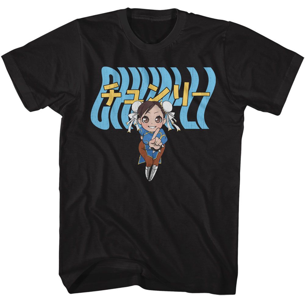 Street Fighter - Chun Li Warped Text T-Shirt