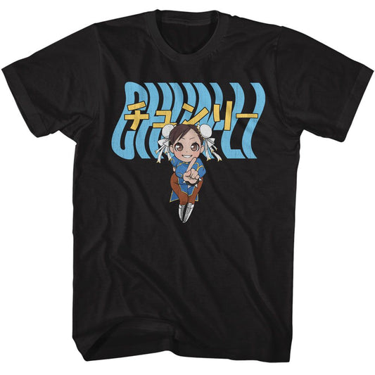 Street Fighter - Chun Li Warped Text T-Shirt