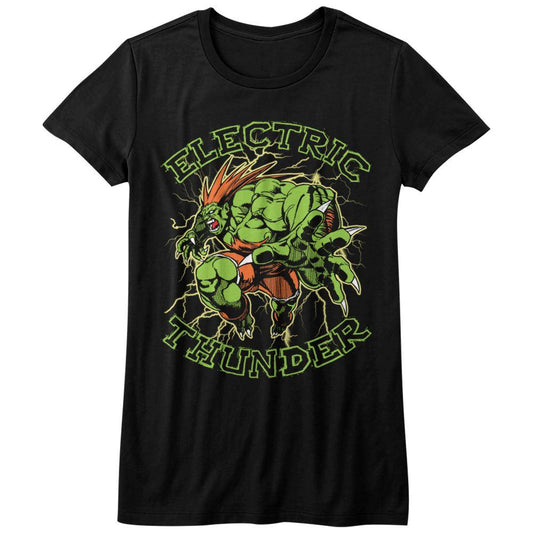 Street Fighter Electric Thunder Womens T-Shirt