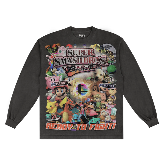 Super Smash Bros. Brawl Classic Long Sleeved Tee Style002