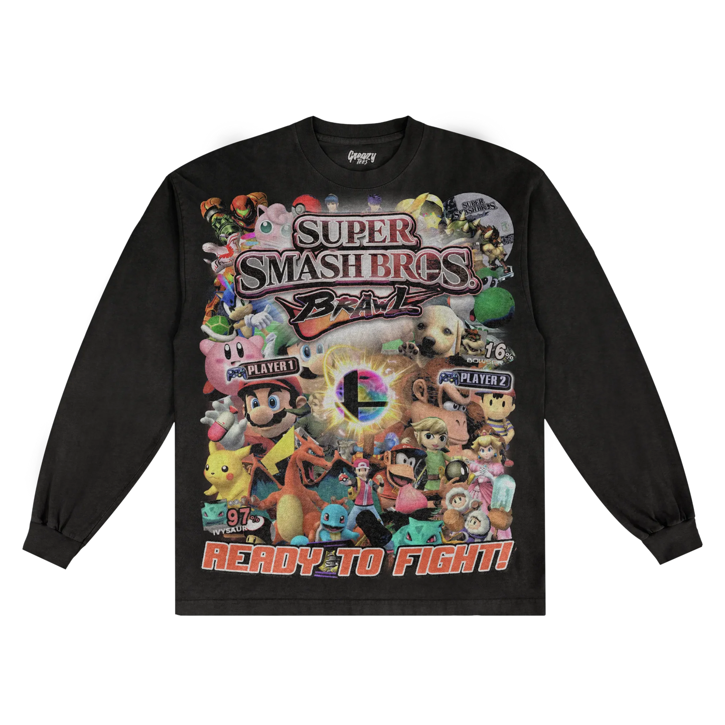 Super Smash Bros. Brawl Classic Long Sleeved Tee Style001