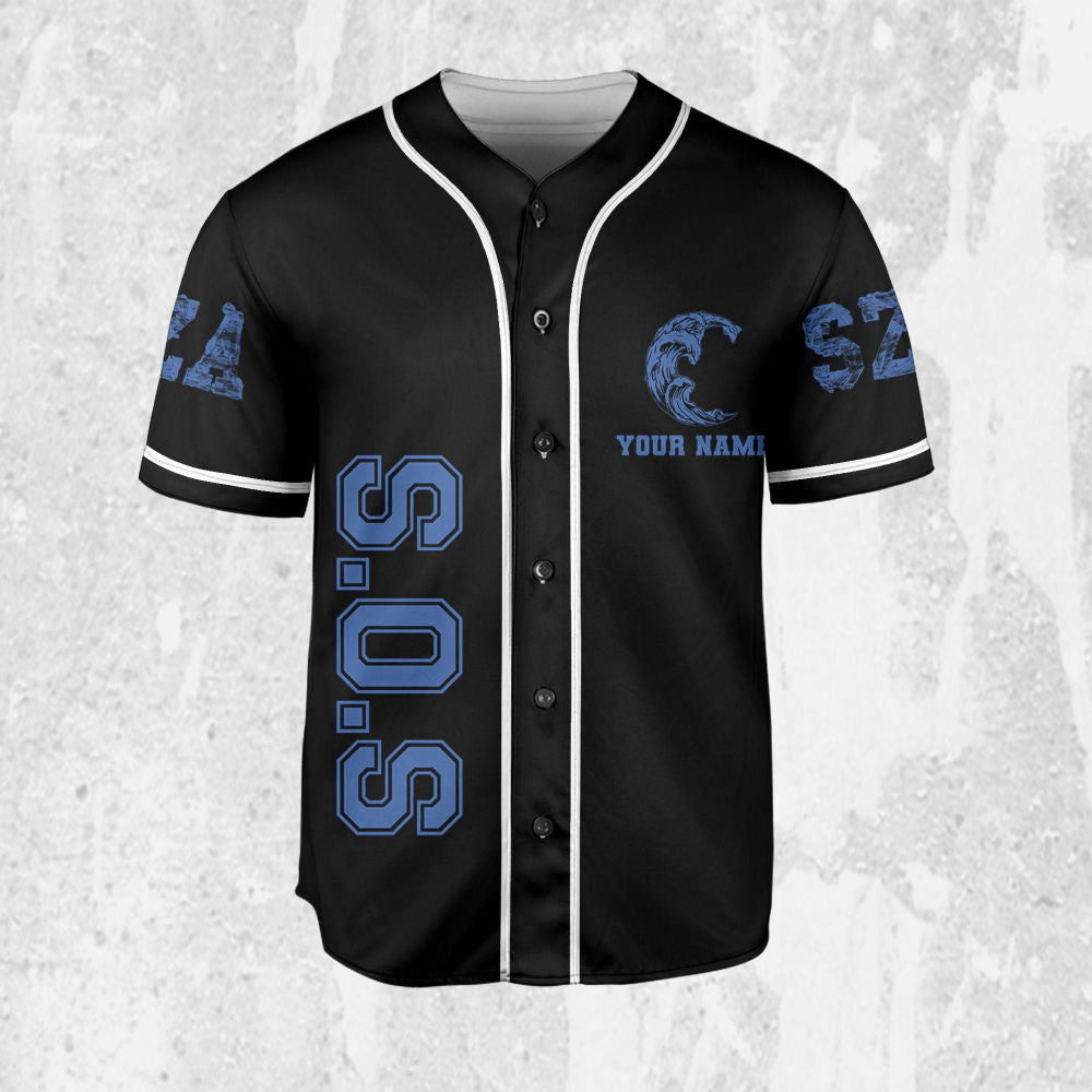 SZA Retro Vintage SOS Baseball Jersey - New Album Merch & Tour 2023 - Aopprinter