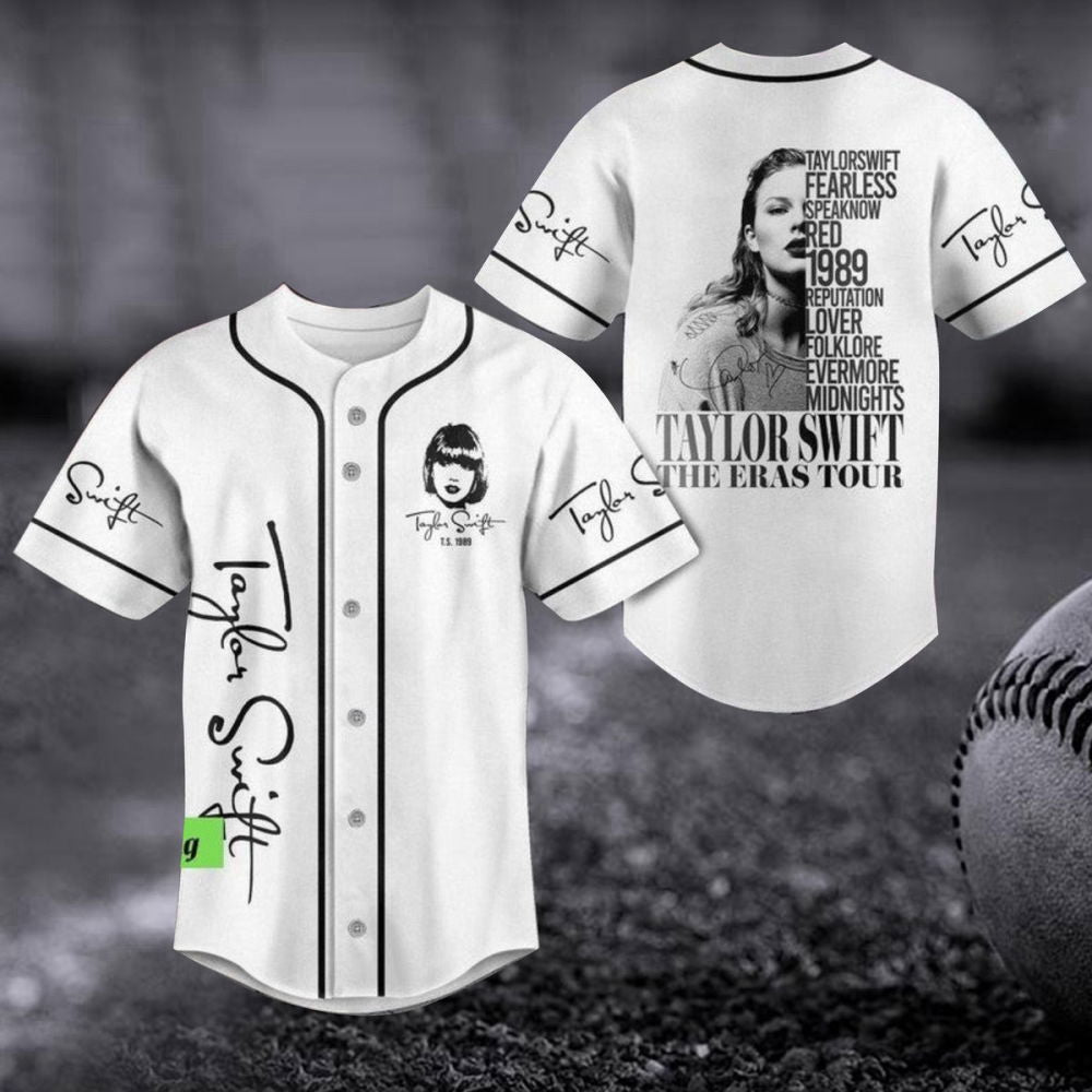 Taylor Swift Eras Tour Baseball Jersey: Swiftie Albums Shirt Concert 2023 Merch - Perfect Gift for Fans! - Aopprinter