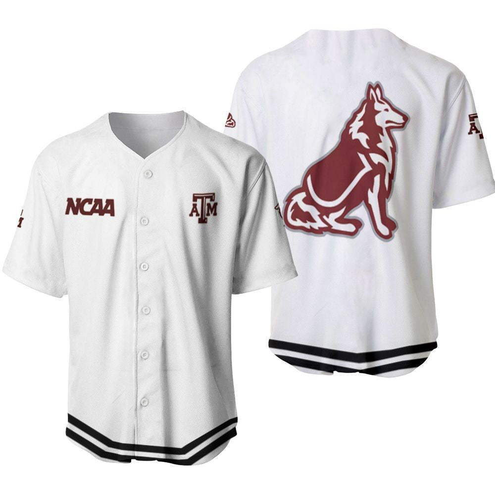 Texas Am Aggies Classic White With Mascot Gift For Texas Am Aggies Fans Baseball Jersey Gifts for Fans - lylyprint.com