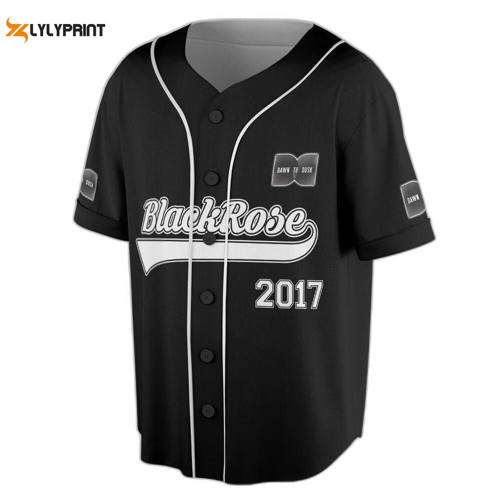 The Rose Kpop Baseball Jersey , Dawn To Dusk World Tour 2023 Baseball Jersey For Men Women - lylyprint.com