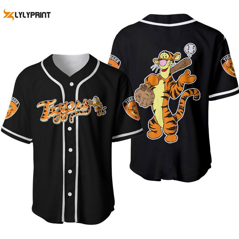 Tigger Winnie the Pooh Disney Cartoon Graphics All Over Print Unisex Baseball Jersey - lylyprint.com