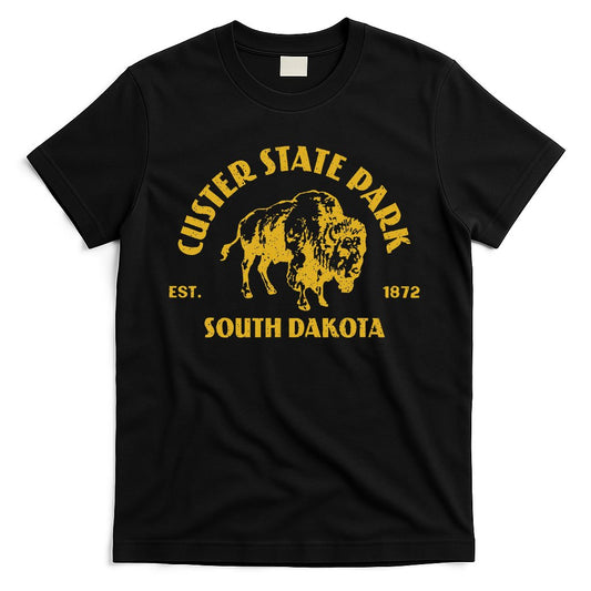 Vintage Bison Custer State Park South Dakota Travel Souvenir T-Shirt