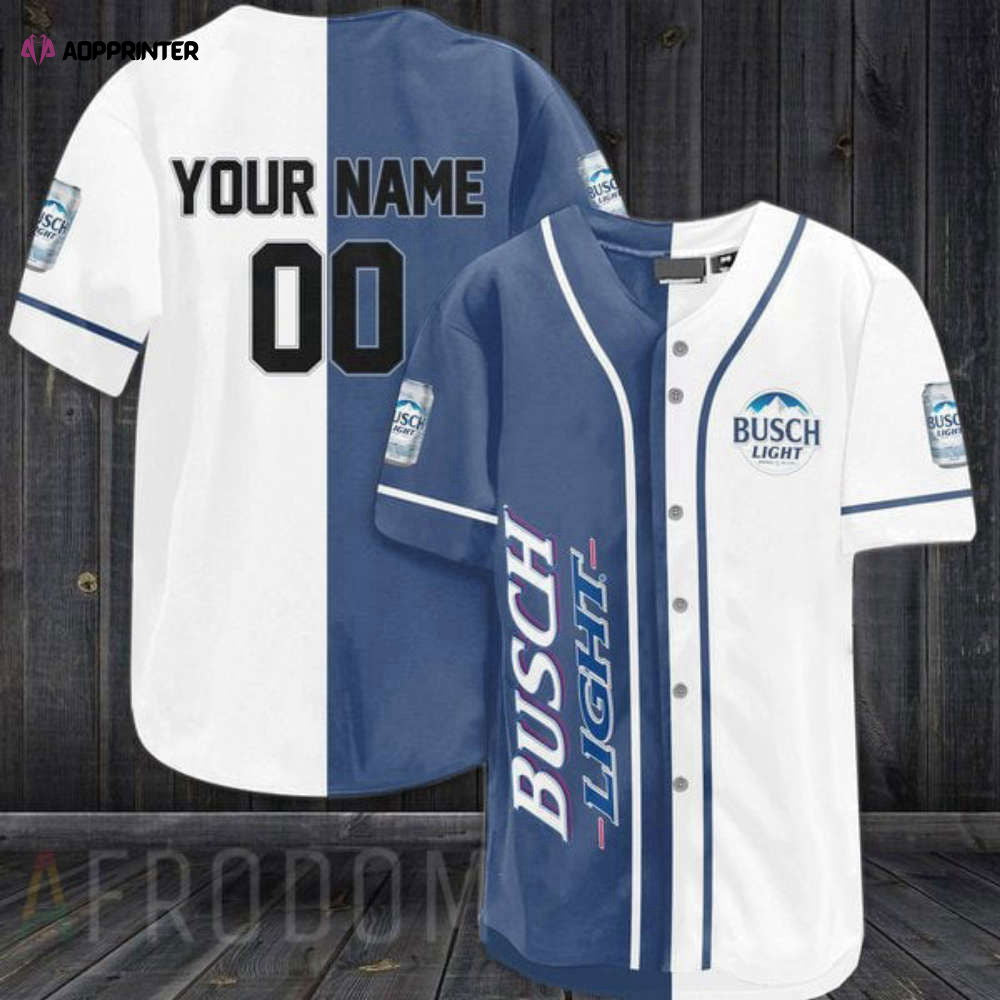 Vintage Personalized Busch Light Beer Baseball Jersey - Aopprinter