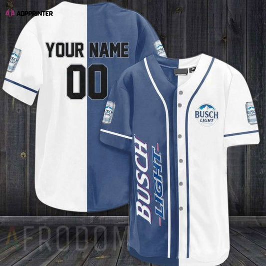 Vintage Personalized Busch Light Beer Baseball Jersey - Aopprinter
