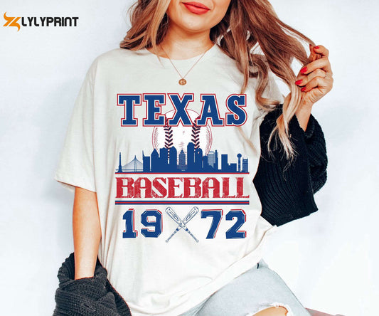 Vintage Texas Baseball Shirt - Ranger Fan Gear Retro MLB Tshirt - lylyprint.com
