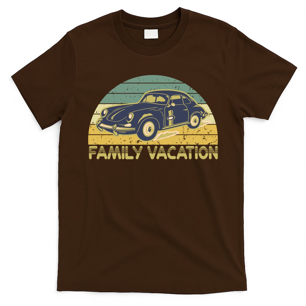 Vintage Retro Family Vacation Old Classic Car T-Shirt