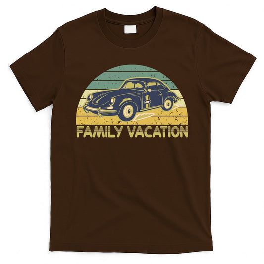 Vintage Retro Family Vacation Old Classic Car T-Shirt