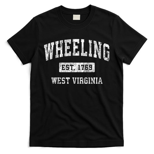 Wheeling West Virginia Wv Vintage Established Sports T-Shirt